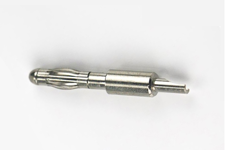 艾迈斯28.430 4mm镀镍非绝缘香蕉插头接线端子耐24A